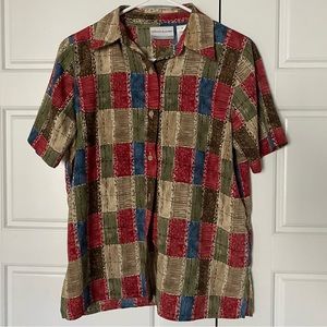 Alfred Dunner Button-up Blouse